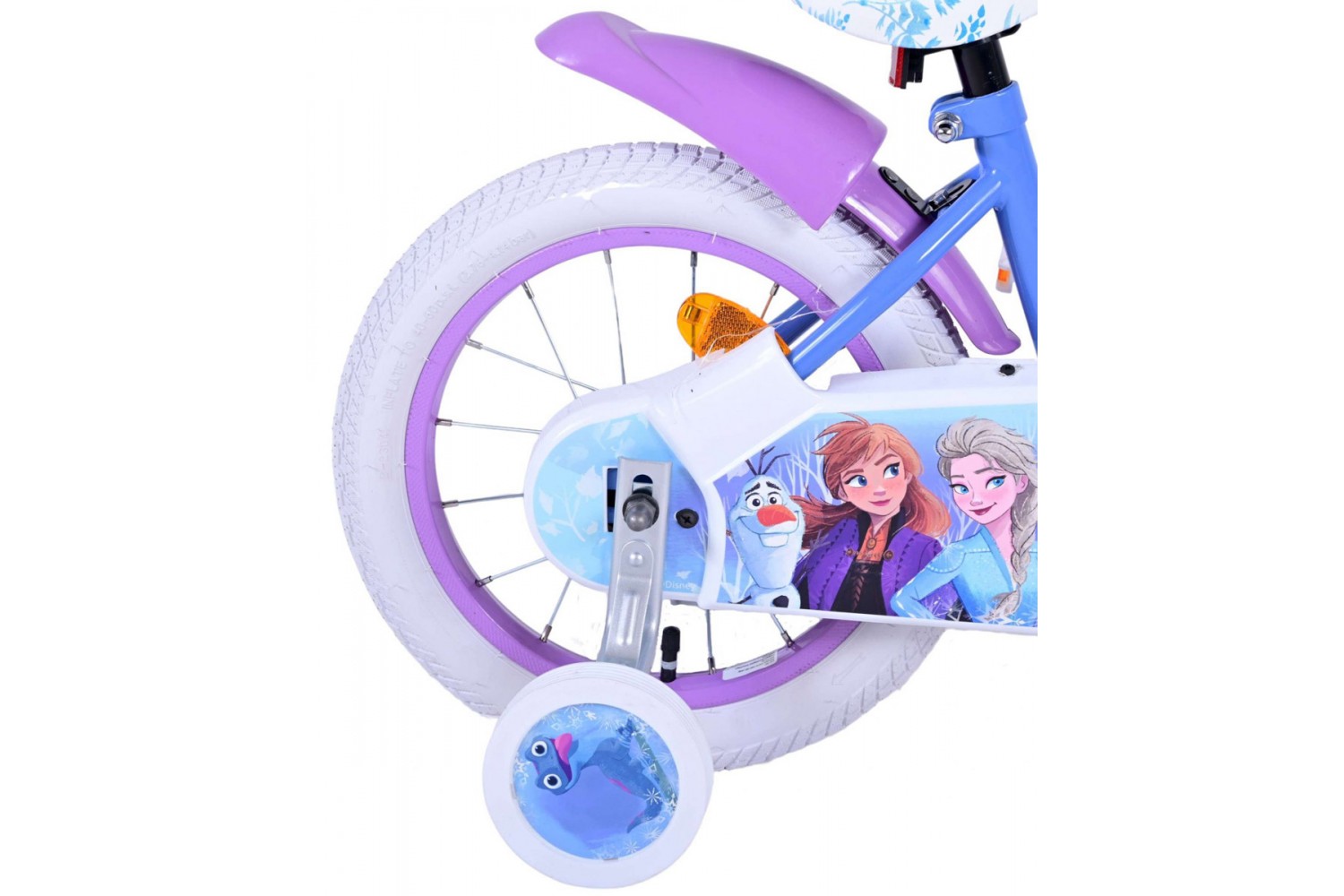 Disney FRosan 2 Mädchenfahrrad 14 Zoll Blau/Lila