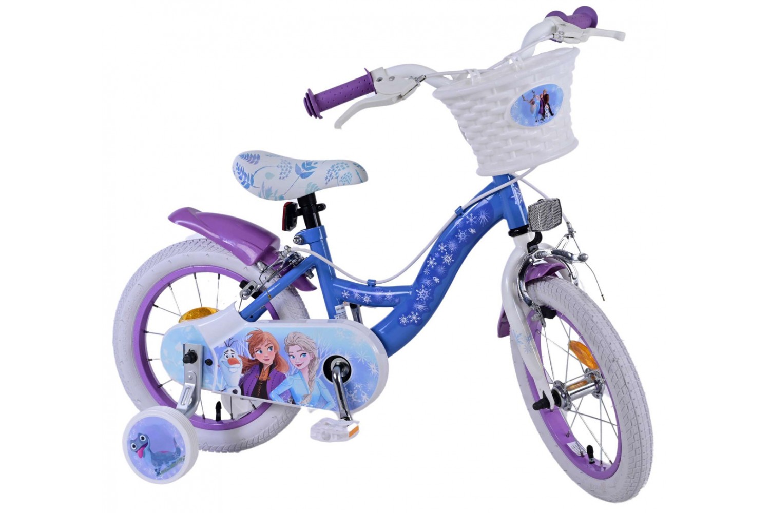 Disney Frozen 2 Mädchenfahrrad 14 Zoll Blau/Lila | 2 Handbremsen