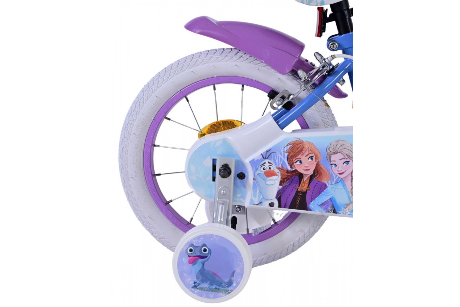 Disney Frozen 2 Mädchenfahrrad 14 Zoll Blau/Lila | 2 Handbremsen