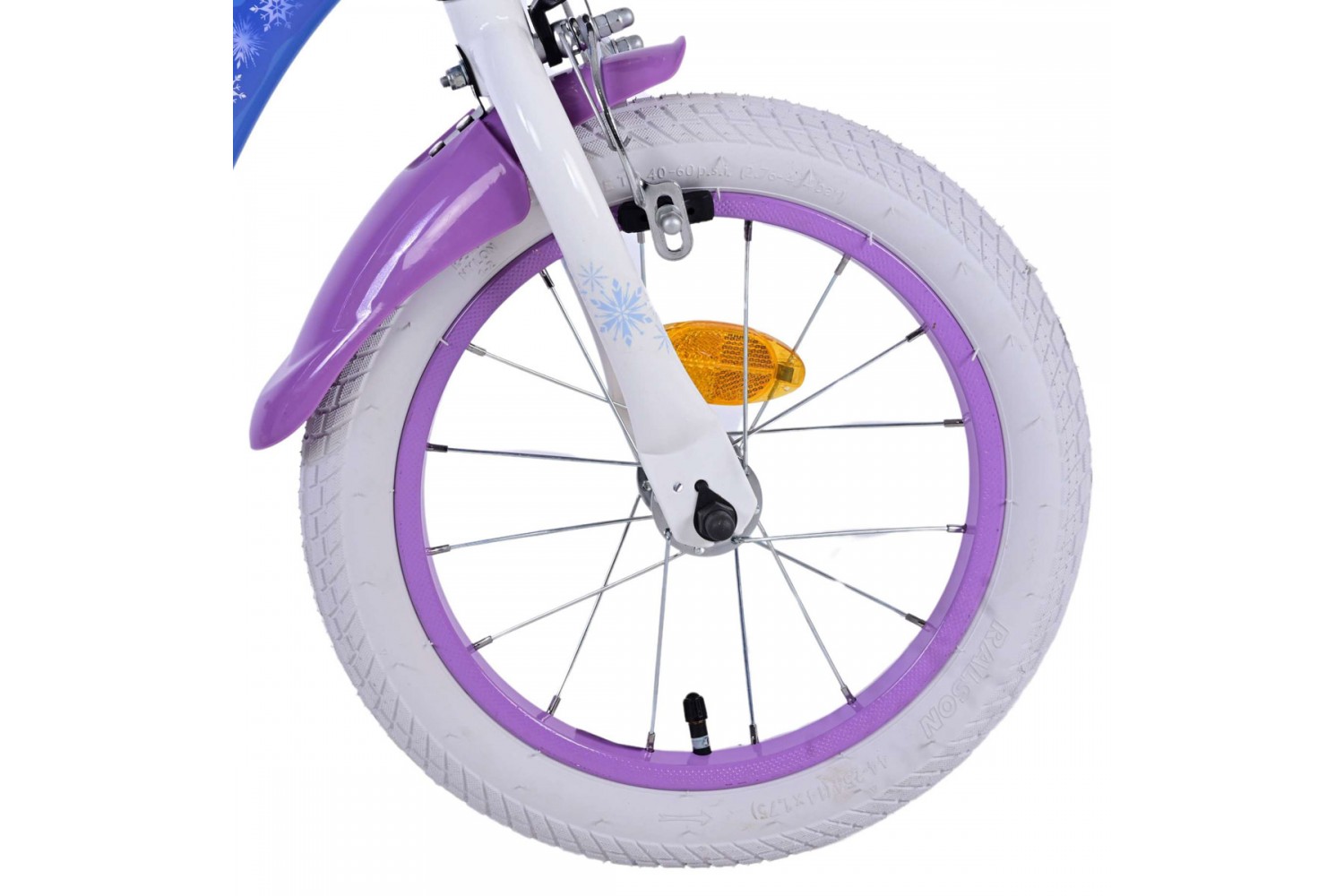 Disney Frozen 2 Mädchenfahrrad 14 Zoll Blau/Lila | 2 Handbremsen