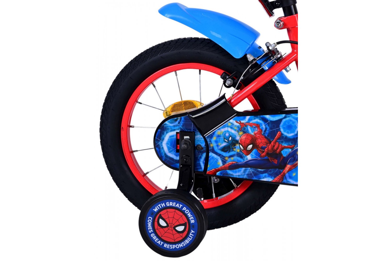 Ultimate Spider-Man Jungenfahrrad 14 Zoll Blau/Rot | 2 Handbremsen