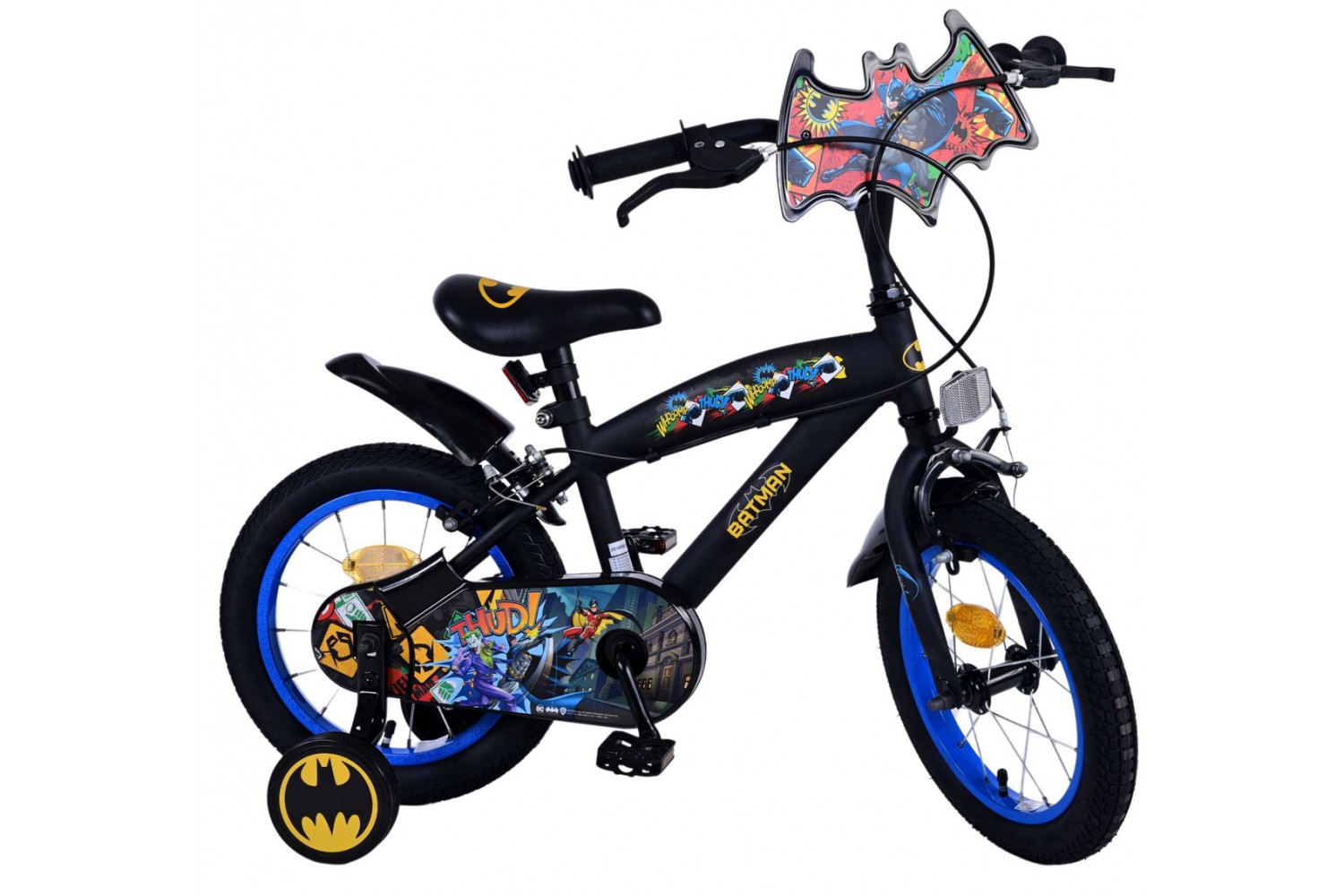 Batman Jungenfahrrad 14 Zoll Schwarz | 2 Handbremsen