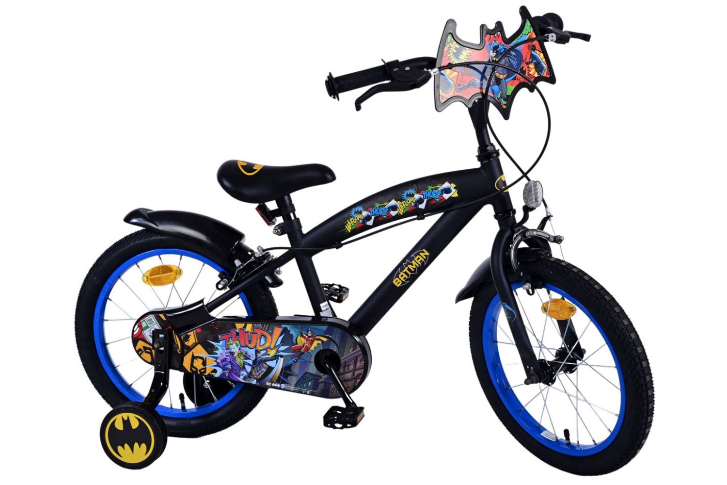 Batman Jungenfahrrad 16 Zoll Schwarz | 2 Handbremsen