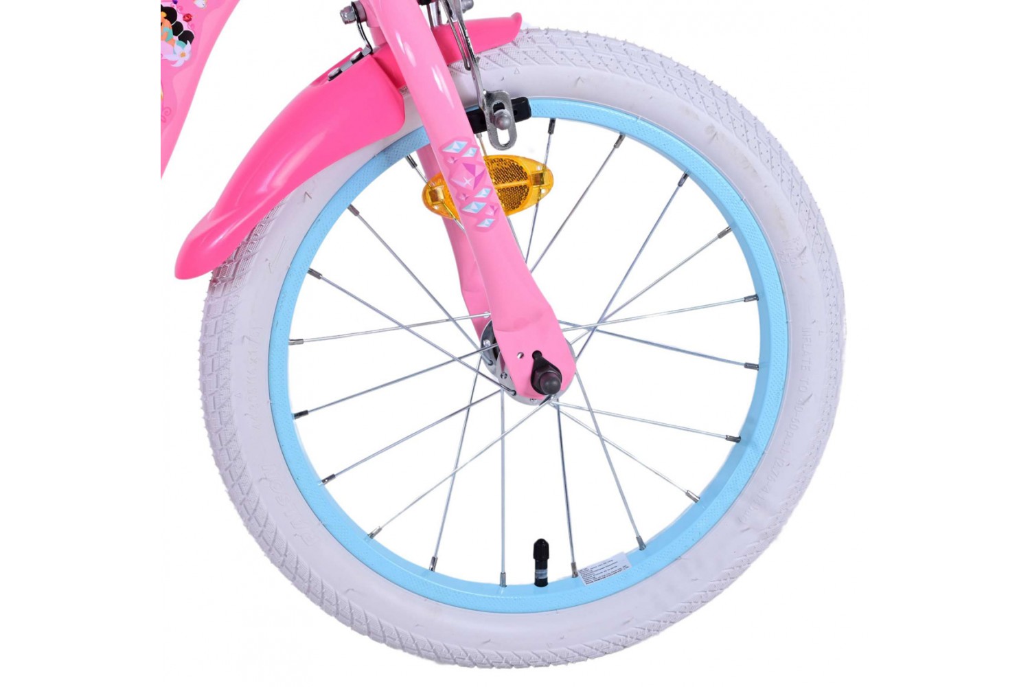 Disney Princess Mädchenfahrrad 16 Zoll Rosa | 2 Handbremsen