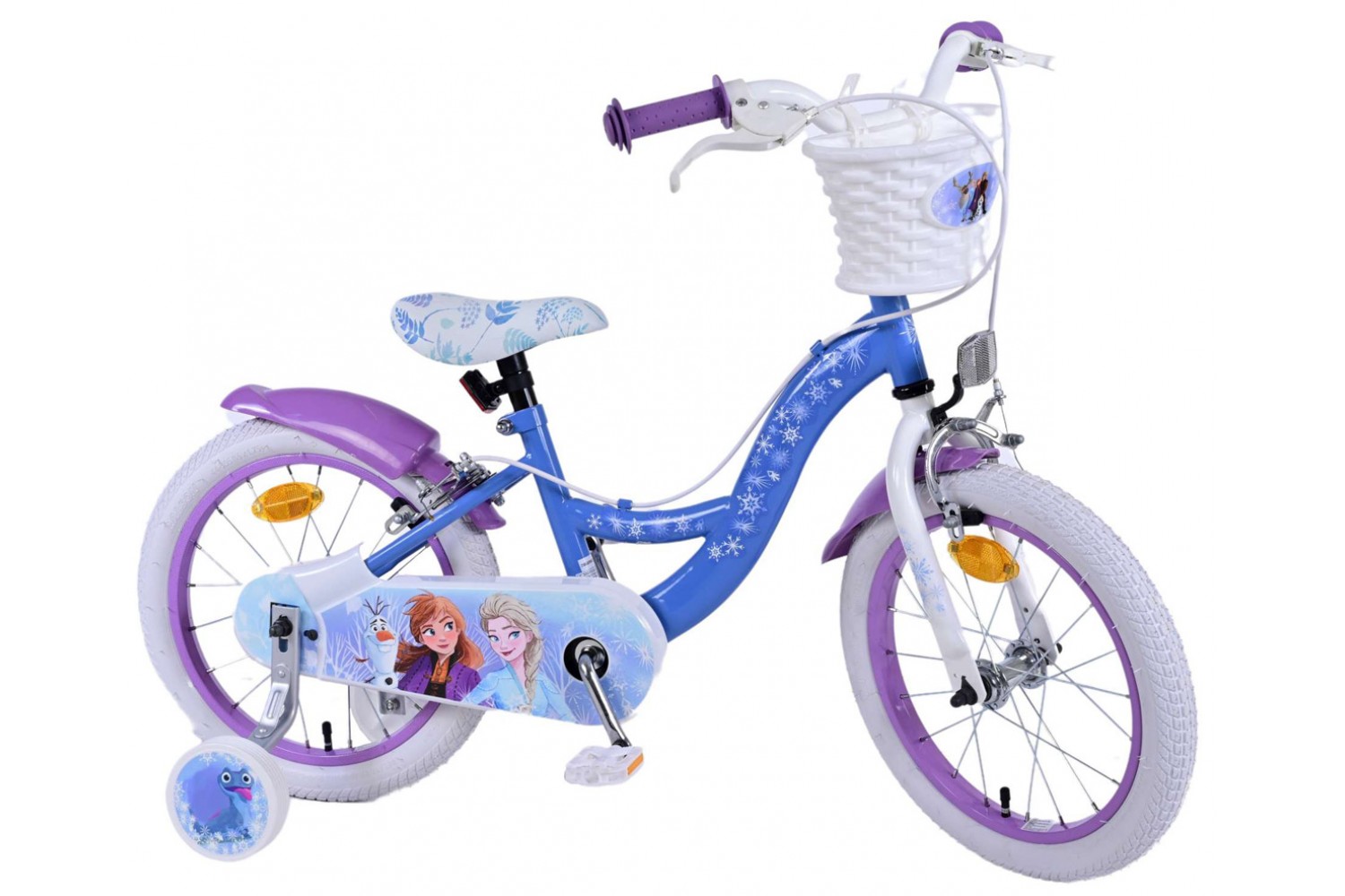 Disney FRosan 2 Mädchenfahrrad 16 Zoll Blau/Lila | 2 Handbremsen