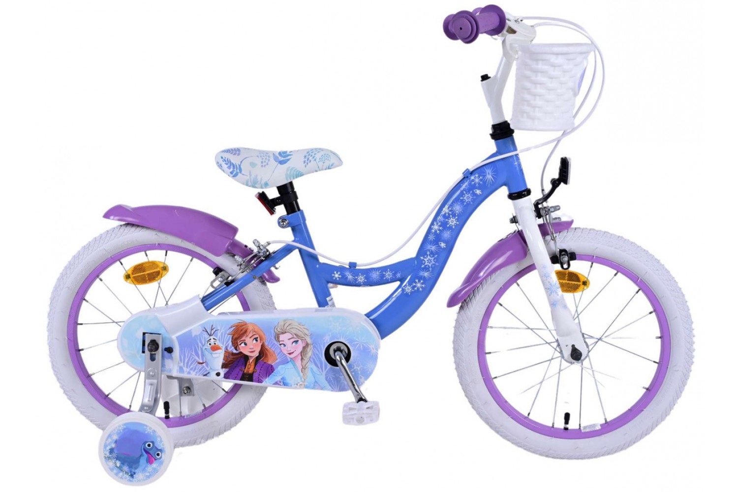 Disney FRosan 2 Mädchenfahrrad 16 Zoll Blau/Lila | 2 Handbremsen