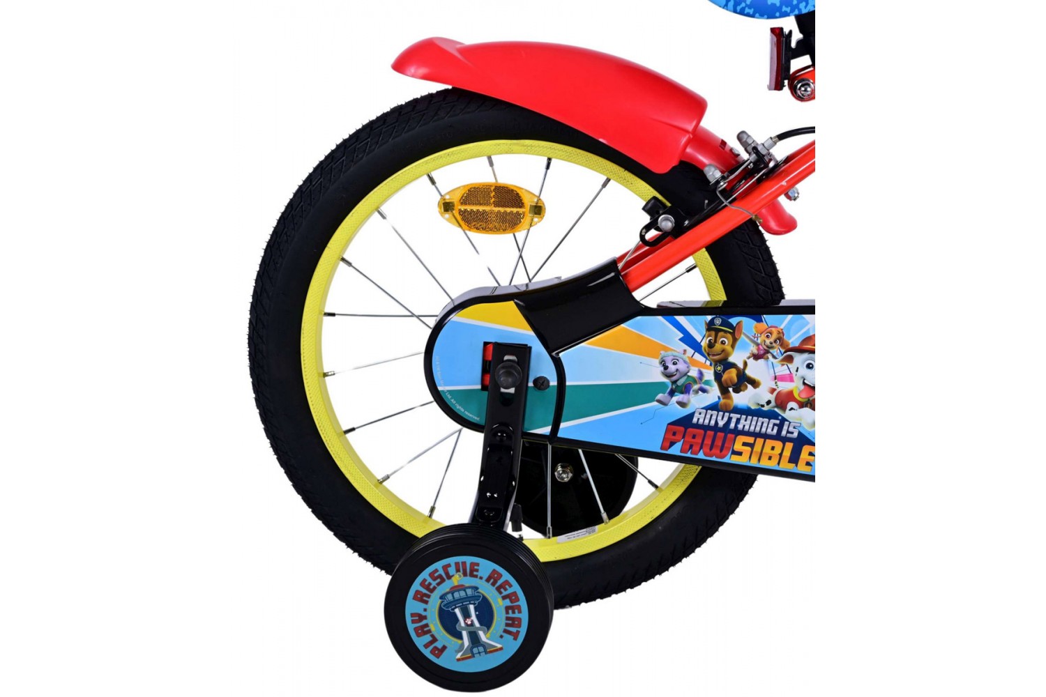 Paw Patrol Jungenfahrrad 16 Zoll Rot | 2 Handbremsen