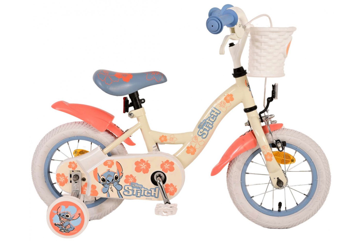 Disney Stitch Mädchenfahrrad 12 Zoll CrÃ¨me Koral Blau