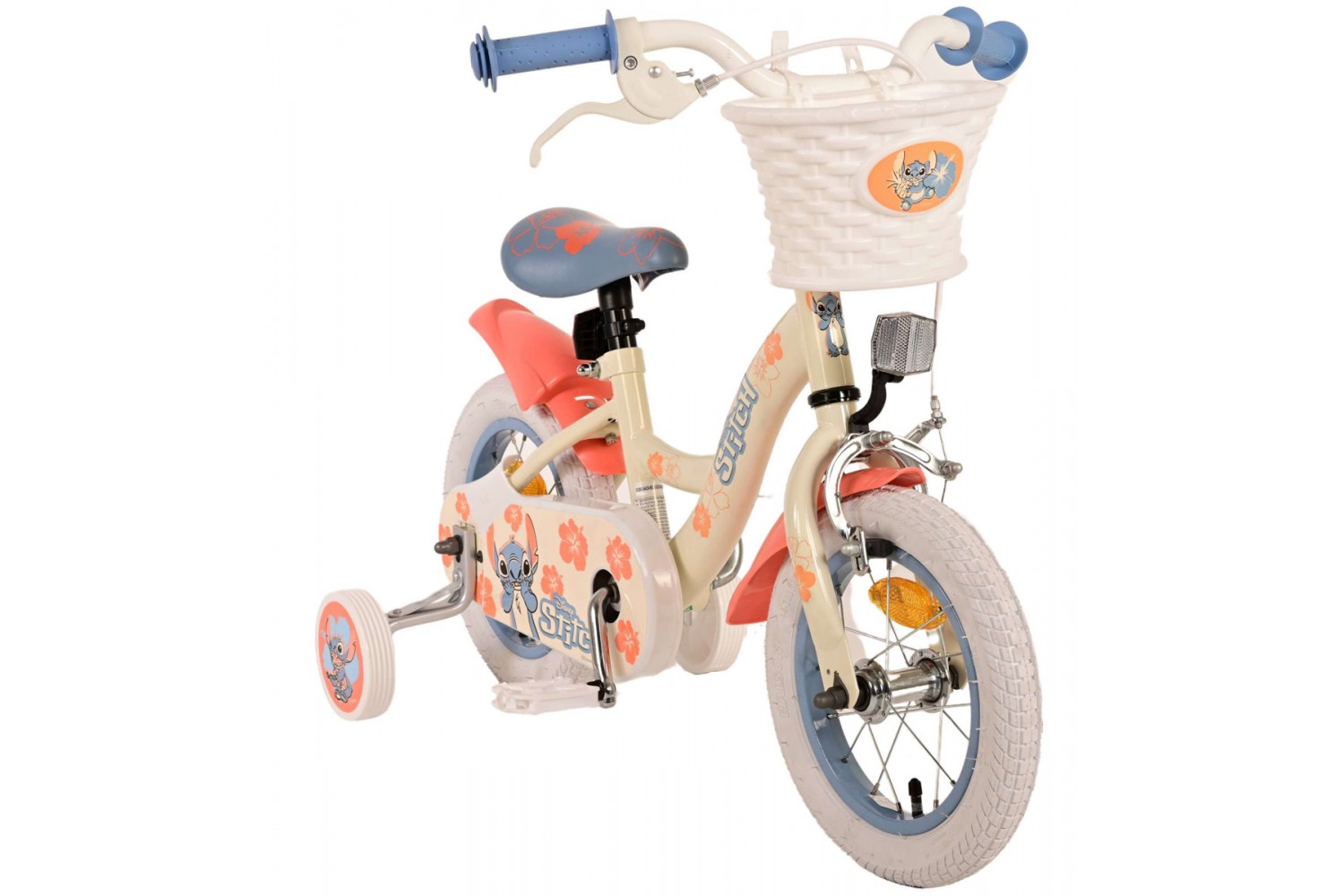 Disney Stitch Mädchenfahrrad 12 Zoll CrÃ¨me Koral Blau