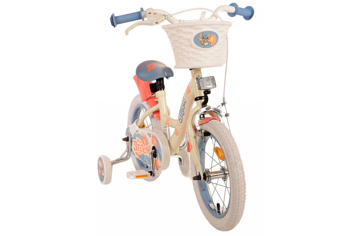 Disney Stitch Mädchenfahrrad 14 Zoll Koralle Blau