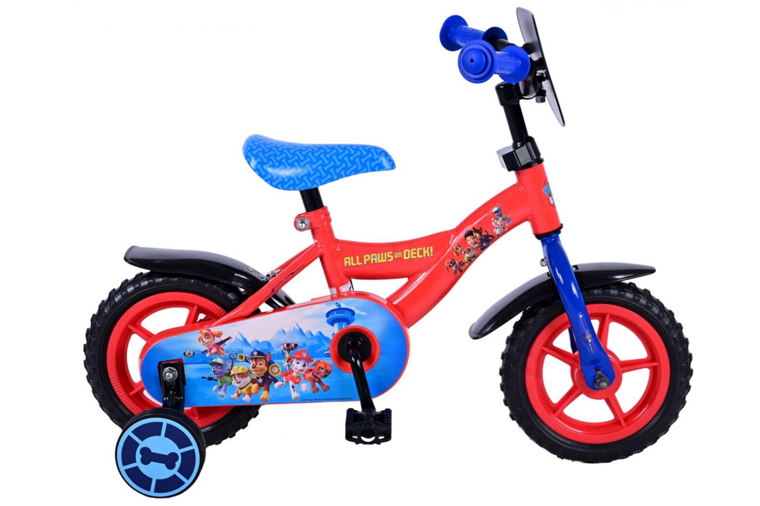 Paw Patrol Jungenfahrrad 10 Zoll Rot/Blau Vollblüter