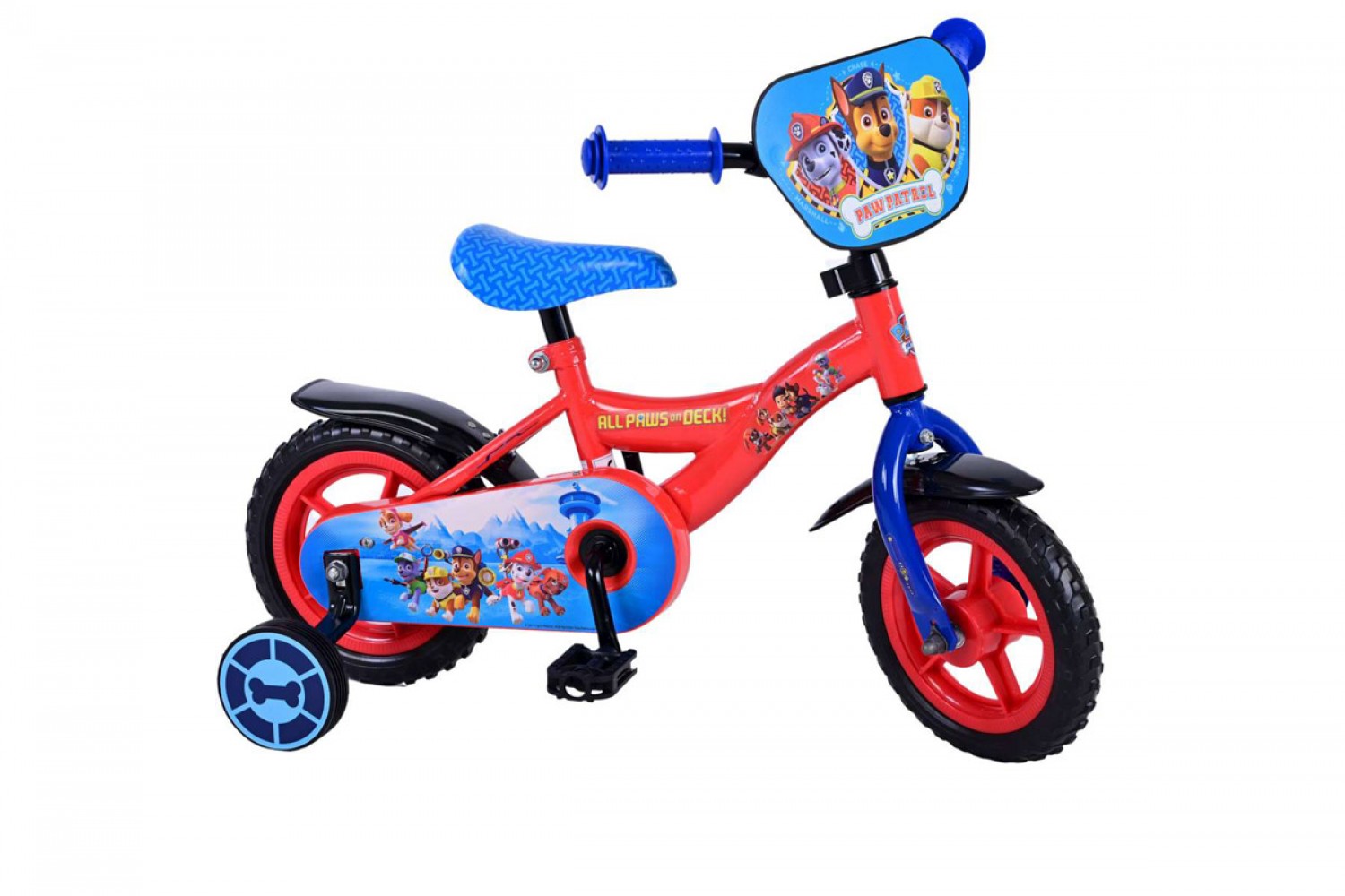 Paw Patrol Jungenfahrrad 10 Zoll Rot/Blau Vollblüter