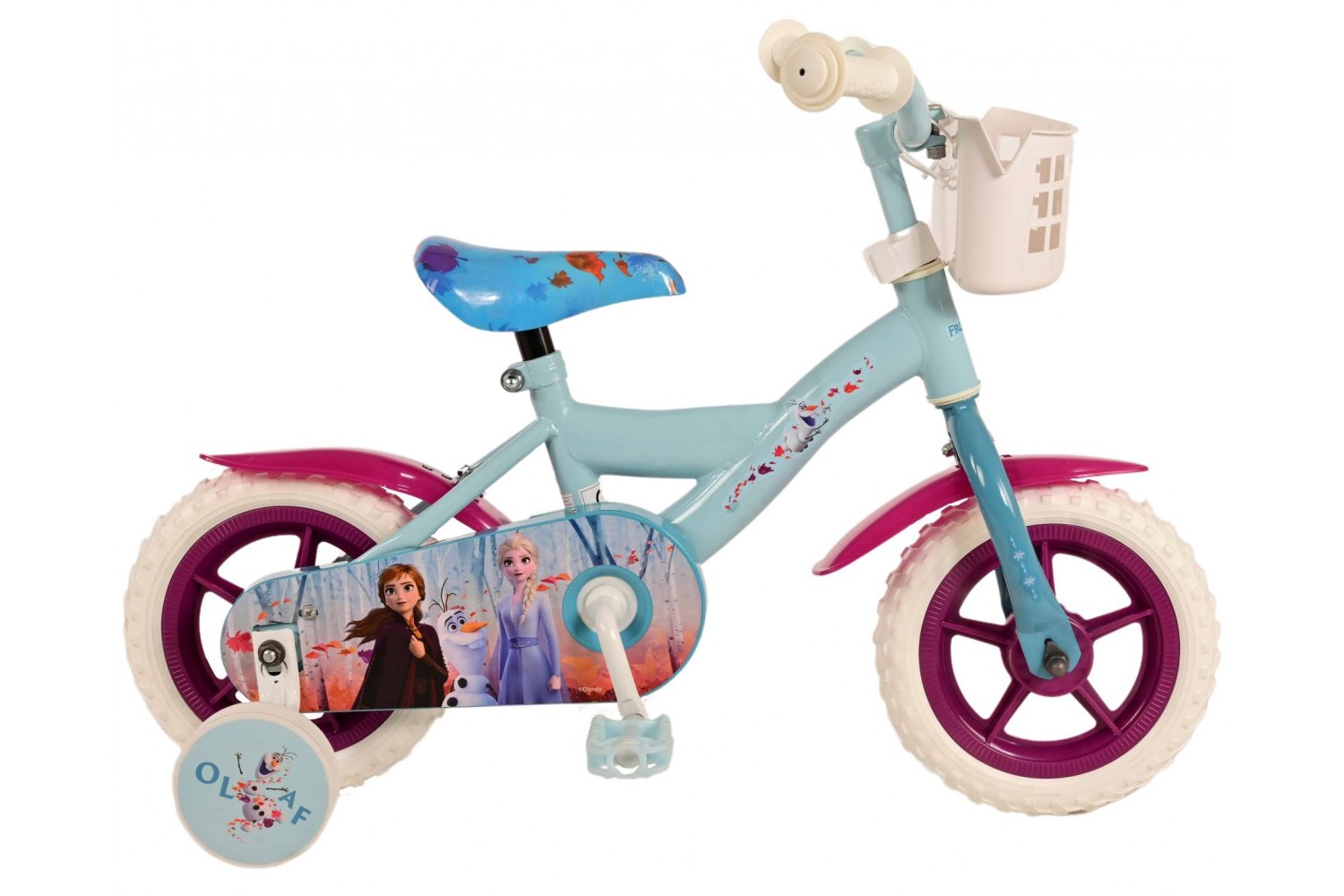 Disney Frozen 2 Mädchenfahrrad 10 Zoll Blau/Lila Vollblüter