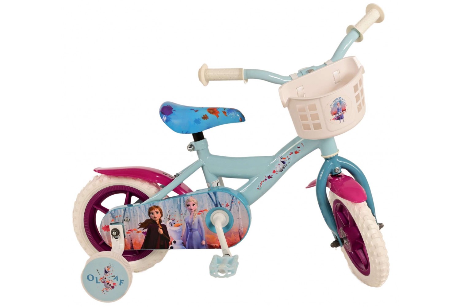 Disney Frozen 2 Mädchenfahrrad 10 Zoll Blau/Lila Vollblüter