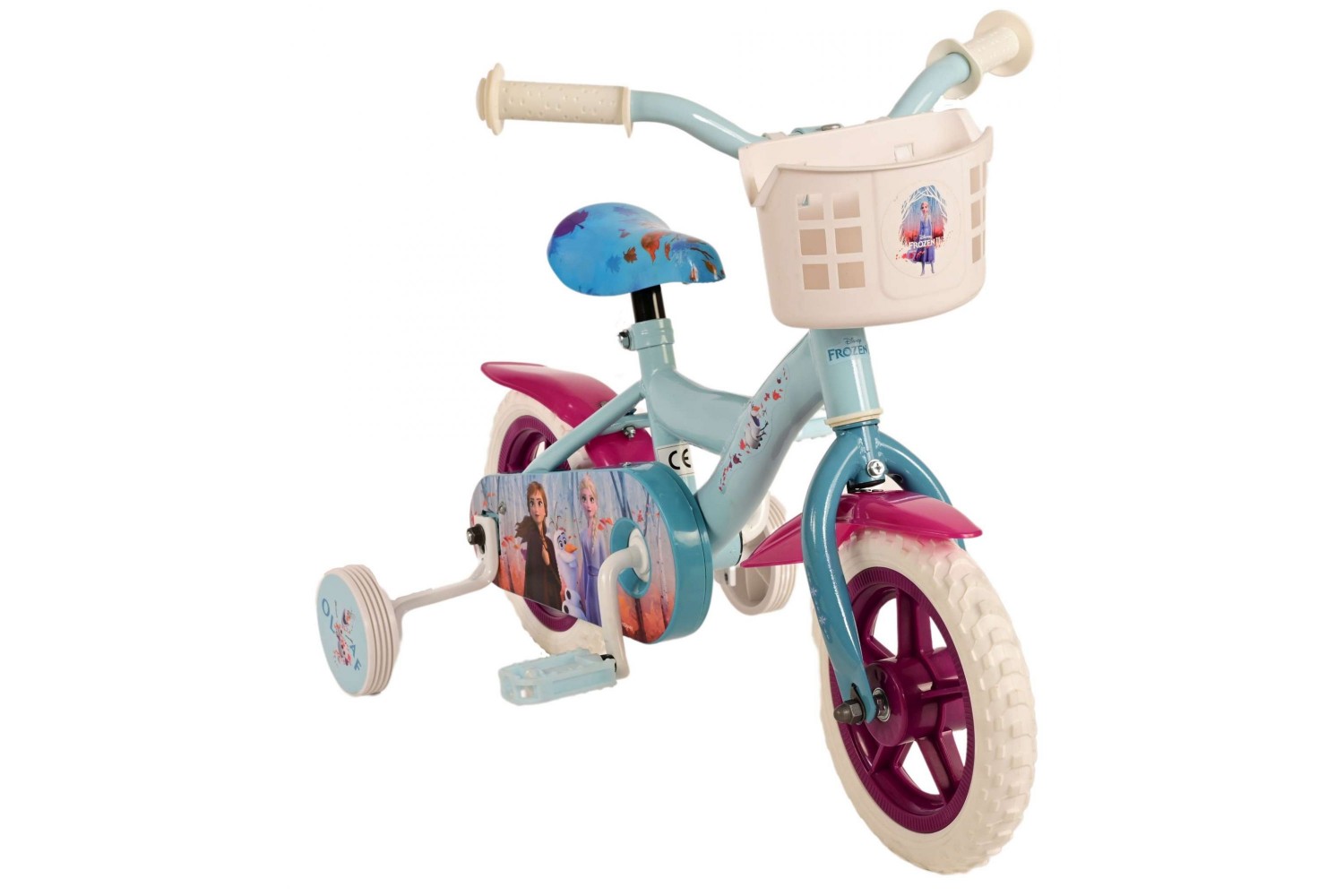 Disney Frozen 2 Mädchenfahrrad 10 Zoll Blau/Lila Vollblüter